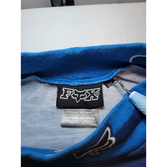 Vintage FOX RS Racing Motocross Dirt Bike 90s Blue Jersey Size Men's XXL Perform - Picture 4 of 9